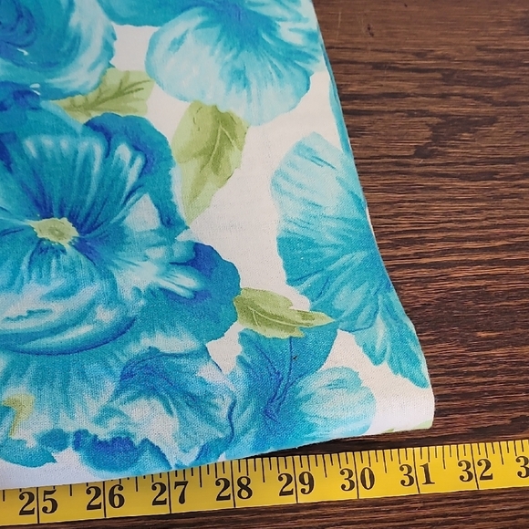 Y2K Vintage Button Front Floral Midi Skirt Size 12/M Blue Fairy Cottage Pockets - Picture 10 of 12